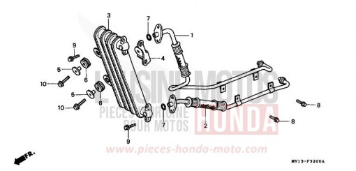 REFROIDISSEUR D'HUILE XRV750N de 1992